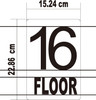 GLOW IN DARK FLOOR NUMBER SIGN- THE GLOWMARK LINE