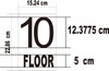 GLOW IN DARK FLOOR NUMBER SIGN- THE GLOWMARK LINE