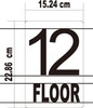GLOW IN DARK FLOOR NUMBER SIGN- THE GLOWMARK LINE