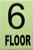 GLOW IN DARK FLOOR NUMBER SIGN-