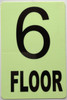GLOW IN DARK FLOOR NUMBER SIGN-