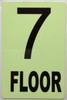 GLOW IN DARK FLOOR NUMBER SIGN-