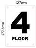 FLOOR NUMBER FOUR HPD SIGN FLOOR NUMBER FOUR HPD SIGN