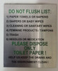 TOILET SIGN- DO NOT FLUSH LIST BUILDING SIGN TOILET SIGN- DO NOT FLUSH LIST BUILDING SIGN
