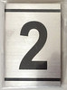 NUMBER SIGN -2 -BRUSHED ALUMINUM NUMBER SIGN -2 -BRUSHED ALUMINUM