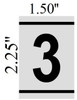 NUMBER COMPLIANCE SIGN-3 -BRUSHED ALUMINUM
