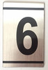 NUMBER SIGNAGE -6 -BRUSHED ALUMINUM