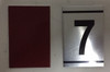 NUMBER HPD SIGN -7-BRUSHED ALUMINUM