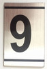 NUMBER SIGNAGE -9-BRUSHED ALUMINUM NUMBER SIGNAGE -9-BRUSHED ALUMINUM