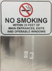 NO SMOKING WITHIN 25 FEET OF MAIN ENTRANCES, EXIT AND OPERABLE WINDOWS SIGNSignage NO SMOKING WITHIN 25 FEET OF MAIN ENTRANCES, EXIT AND OPERABLE WINDOWS SIGNSignage