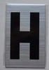 Apartment Number SignLetter H  - Porte D'argent line Apartment Number SignLetter H  - Porte D'argent line