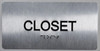 Closet Sign-Tactile Signs   Braille HPD SIGN with Raised Tactile Graphics and Letters
