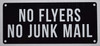 NO Flyers NO Junk Mail Sign NO Flyers NO Junk Mail Sign