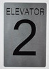 Elevator 2 Sign-Tactile Signs  Silver - Tactile Touch Braille Sign-Tactile Signs Elevator 2 Sign-Tactile Signs  Silver - Tactile Touch Braille Sign-Tactile Signs