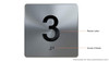 3RD Floor Elevator Jamb Plate Sign- with Braille and Raised Number-Elevator Floor Number Sign-