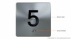 5TH Floor Elevator Jamb Plate Sign- with Braille and Raised Number-Elevator Floor Number Sign- 5TH Floor Elevator Jamb Plate Sign- with Braille and Raised Number-Elevator Floor Number Sign-