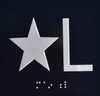 Star L (Star Lobby) Elevator Jamb Plate Sign