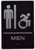 Men ACCESSIBLE Restroom Sign-Tactile Signs Men ACCESSIBLE Restroom Sign-Tactile Signs