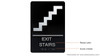 EXIT Stairs Sign-Tactile Signs