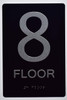 Floor Number Sign-Tactile Signs 8TH Floor Sign-Tactile Signs