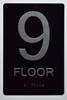 Floor Number Sign-Tactile Signs 9TH Floor Sign-Tactile Signs Floor Number Sign-Tactile Signs 9TH Floor Sign-Tactile Signs