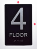 Floor Number Sign-Tactile Signs 4TH Floor Sign-Tactile Signs Floor Number Sign-Tactile Signs 4TH Floor Sign-Tactile Signs
