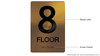 Floor 8 Sign-Tactile Signs - 8th Floor Sign-Tactile Signs - Gold Floor 8 Sign-Tactile Signs - 8th Floor Sign-Tactile Signs - Gold