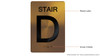Stair C Sign-Tactile Signs - Gold Stair C Sign-Tactile Signs - Gold