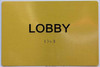 Lobby Sign-Tactile Signs - Gold Lobby Sign-Tactile Signs - Gold