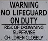 NO Lifeguard ON Duty SIGNAGE NO Lifeguard ON Duty SIGNAGE