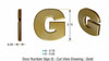 Apartment Number Sign/Mailbox Number Sign, Door Number Sign. Letter G Gold Apartment Number Sign/Mailbox Number Sign, Door Number Sign. Letter G Gold