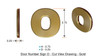 Apartment Number Sign/Mailbox Number Sign, Door Number Sign. Letter O Gold