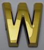 Apartment Number/Mailbox Number, Door Number. Letter W Gold Dob Sign Apartment Number/Mailbox Number, Door Number. Letter W Gold Dob Sign