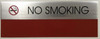 NO SMOKING HPD SIGN BRUSHED ALUMINUM - Delicato line BRUSH SILVER NO SMOKING HPD SIGN BRUSHED ALUMINUM - Delicato line BRUSH SILVER