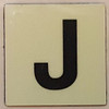 PHOTOLUMINESCENT DOOR IDENTIFICATION NUMBER J BUILDING SIGNHEAVY DUTY / GLOW IN THE DARK "DOOR NUMBER" BUILDING SIGNHEAVY DUTY