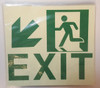 Exit  Down Left Signage