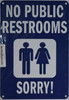 NO Public Restroom with Image Signage NO Public Restroom with Image Signage