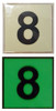 PHOTOLUMINESCENT DOOR IDENTIFICATION LETTER 8 PHOTOLUMINESCENT DOOR IDENTIFICATION LETTER 8