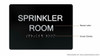 Sprinkler Room Tactile-BlackSafety Sign