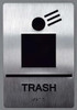 Trash Sign-Tactile Signs Trash Sign-Tactile Signs