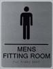 MenS Fitting Room Sign-Tactile Sign