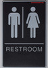 Unisex Restroom DOB SIGN Braille DOB SIGN with Raised Tactile Graphics and Letters Unisex Restroom DOB SIGN Braille DOB SIGN with Raised Tactile Graphics and Letters