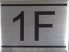 APARTMENT NUMBER SIGN -1F -BRUSHED ALUMINUM