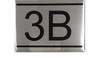 APARTMENT NUMBER SIGNAGE -3B -BRUSHED ALUMINUM