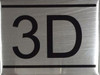 APARTMENT NUMBER SIGN -3D -BRUSHED SIGNAGE