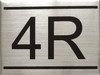 APARTMENT NUMBER SIGNAGE -4R -BRUSHED ALUMINUM APARTMENT NUMBER SIGNAGE -4R -BRUSHED ALUMINUM