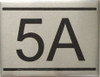 APARTMENT NUMBER DOB SIGN -5A -BRUSHED ALUMINUM