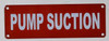 Pump Suction  Safety Sign