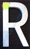 Aluminum Letter R BUILDING SIGN