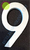 Aluminum Number 9 Sign